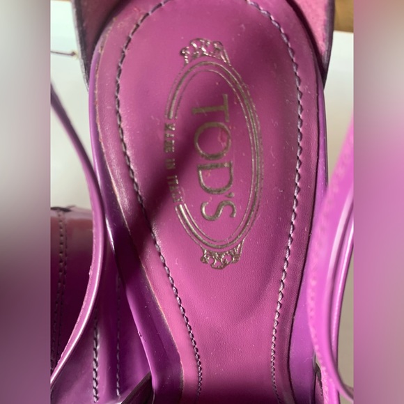TOD’s purple pumps with wrap around straps. Size 36.5 Made in Italy - Picture 9 of 13